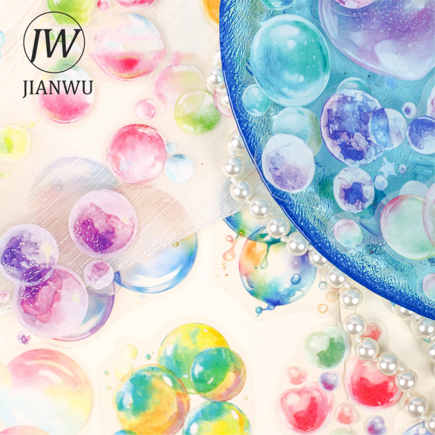 

JIANWU Dream Bubble Wonderland Series красочный пузырь пейзажный материал коллаж наклейка для домашних животных креативный DIY журнал канцелярские принадлежности