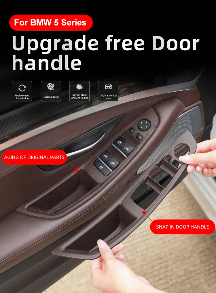 Für BMW 2011-2017 5er F10 F18 F11 Autotürgriff Panel Schutz Pull Trim Abdeckung Auto Innentürgriffe Aufkleber – Detail 6
