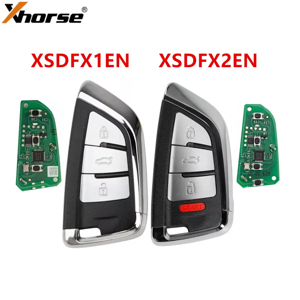 1/3/5PCS XHORSE XSDFX1EN/XSDFX2EN for Small Knife Style 3/4 Buttons XS Series Universal Smart Key