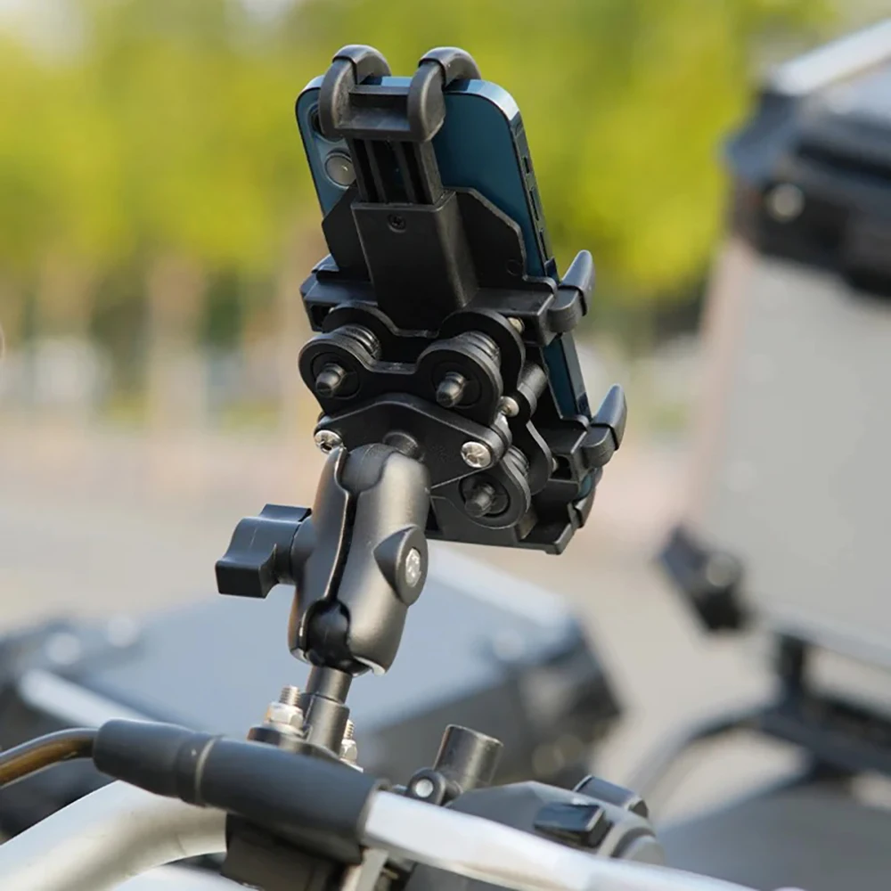 Motorcycle Riding GPS Electric Bike Aluminum Bicycle Alloy Motorbike Handlebar Phone Holder Stand Mount Bracket Shock Absorb