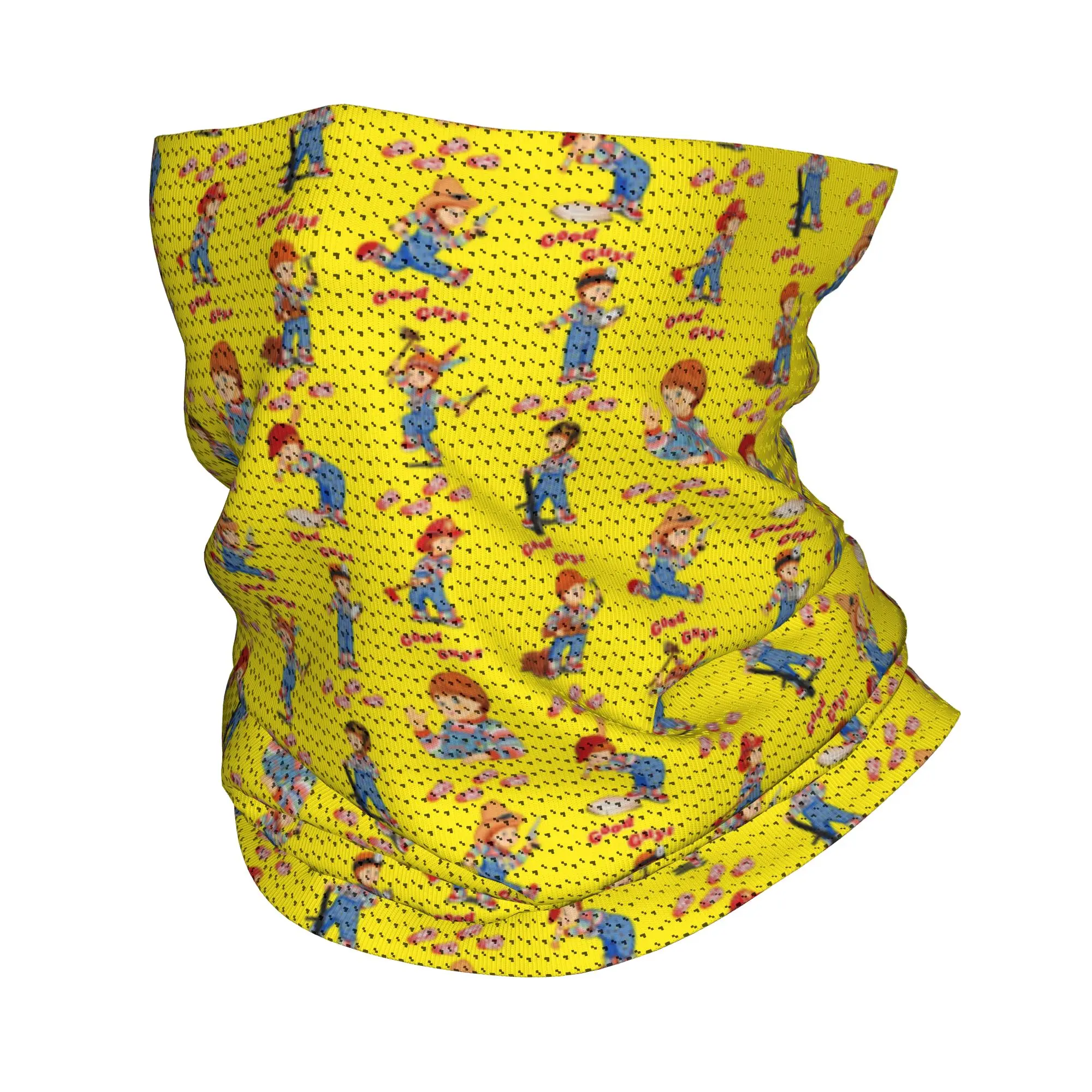 

Custom Good Guys Chucky Bandana Neck Warmer Women Men Winter Ski Hiking Scarf Gaiter Child's Play Doll Face Cover