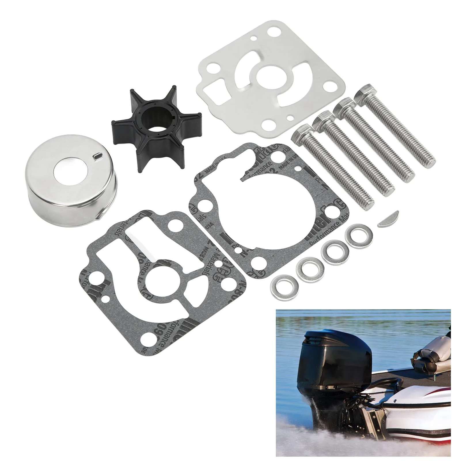 

Impeller Repair Kit 3T5‑87322‑3 Replacement for Nissan Tohatsu 40/50 HP 3T5‑87322‑3 Boat Engine Parts
