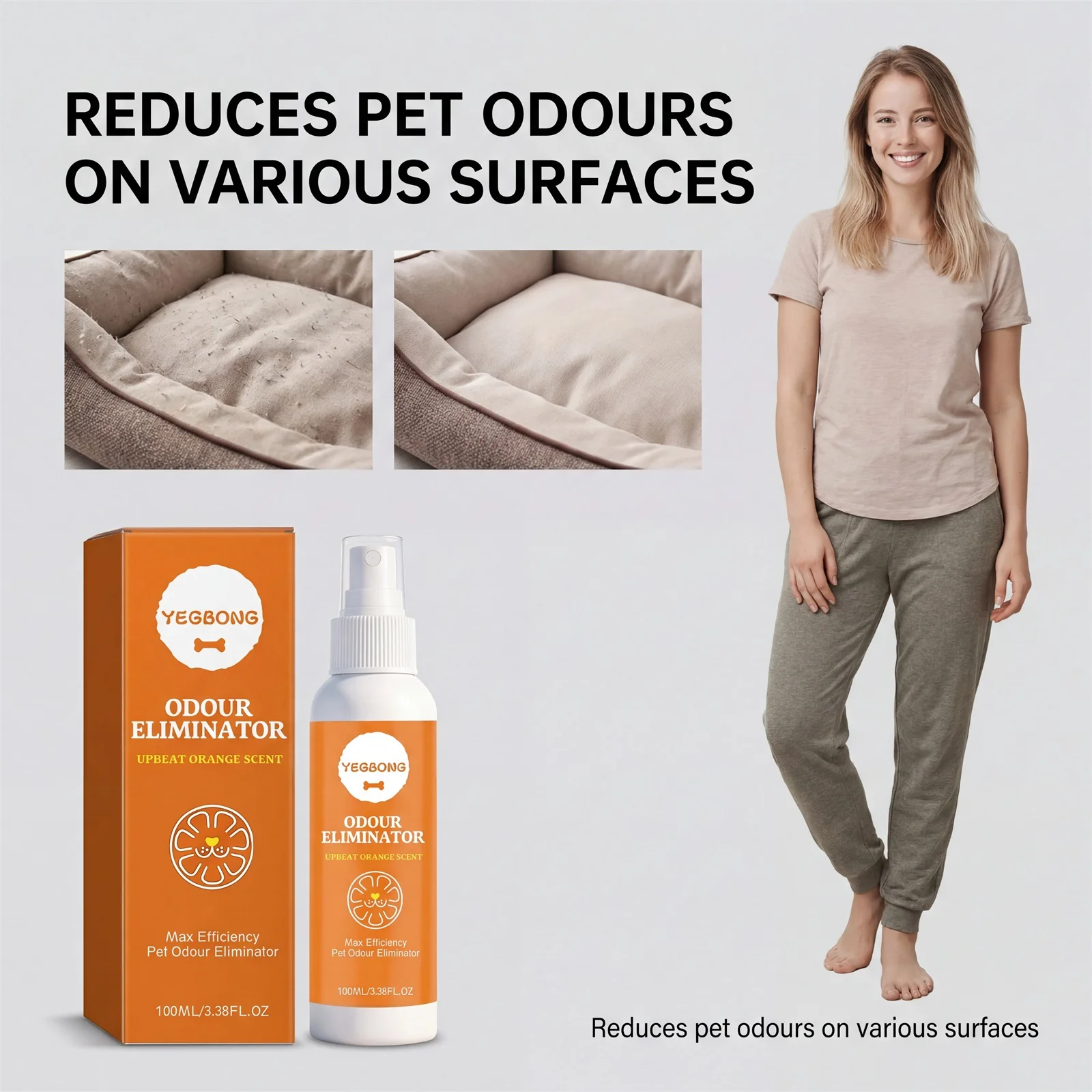 Pet Odor Eliminator Spray Pet Grooming Care Supplies Long Lasting Air Fresh for Carpet Sofa Home Cat Dog Urine Odor Remove Spray