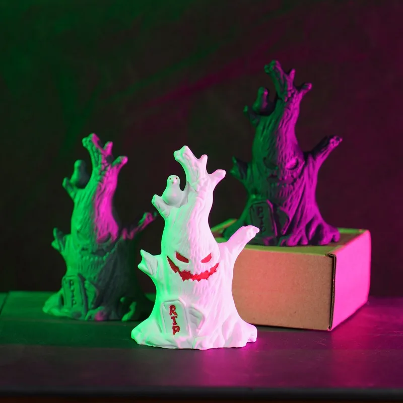 DIY Chocolate Mold Candle Handmade Soap Mold Halloween Ghost Three-dimensional Tree Monster Silicone Mold  Baking Accessories