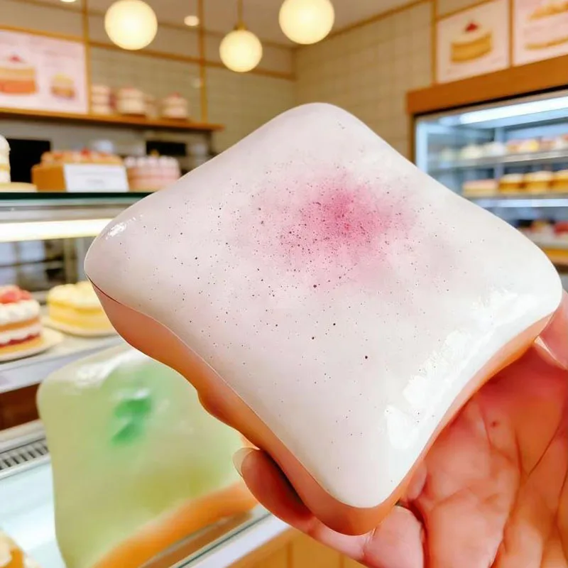 Artificial Ultra Soft Cream Toast Slow Rising Squishy Realistic Food Stress Relief Decompression Fidget for Adults Novelty Gift