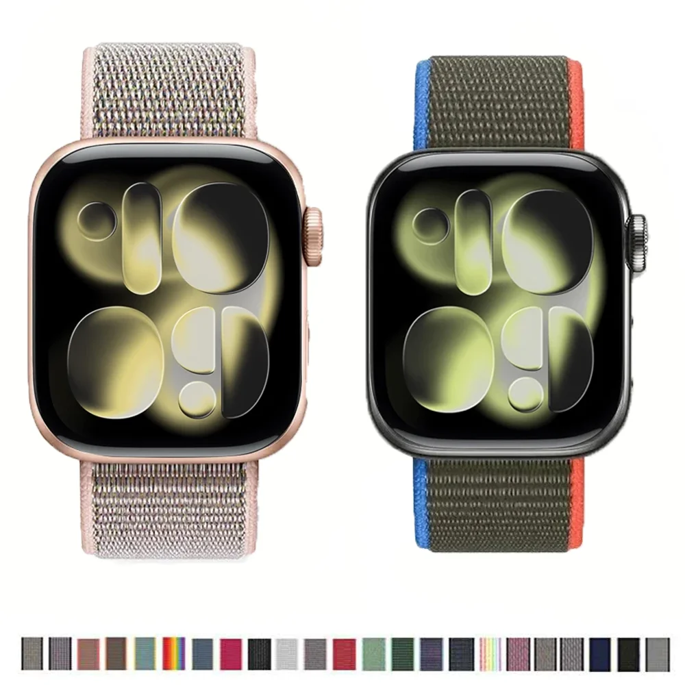 Nylon Loop Strap for Apple Watch Band S11 46mm 40mm 44mm 45mm 42mm 41mm Smart Belt Bracelet for IWatch 49mm 11/10/9/8/7/6/SE/5/4