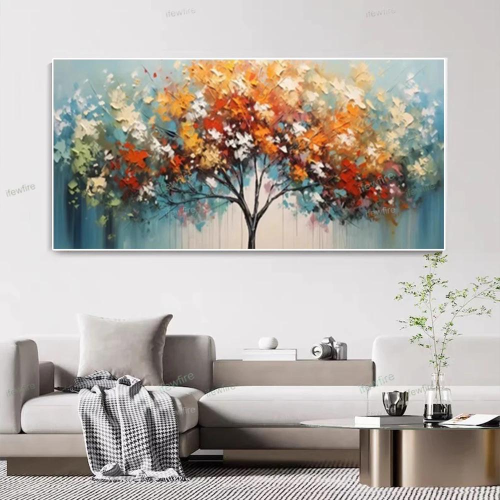 Venda quente pintados à mão pintura a óleo abstrata sobre tela imagem colorida da arte da parede para sala de estar decoração cartaz quadros varanda