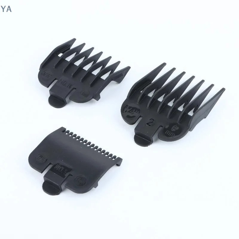 【SA】1/2/3/4Pcs Hair Clipper Guards Guide Combs Trimmer Styling Tools Attachment Black Limit Comb Set Compatible 1.5/3/4.5/6mm