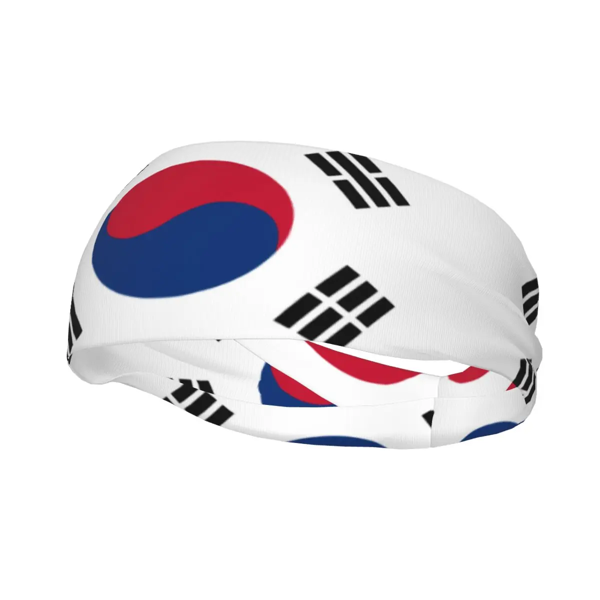 Korean Flag Elastic Hair Band Yoga Headband Makeup Hair Hoop Headwrap