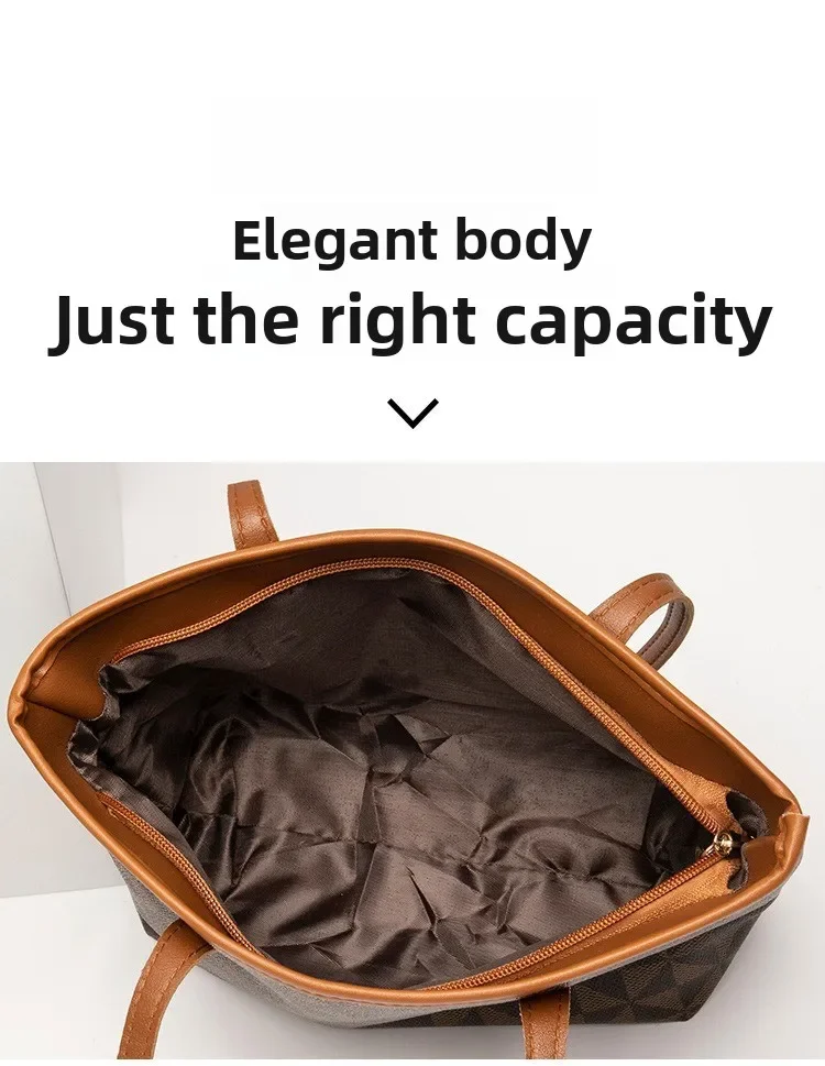 Große Kapazität Schultertasche Damen PU-Leder Handtasche für Pendeln und Freizeitnutzung Vielseitige Tragetasche – Detail 5