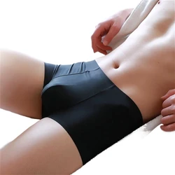 Quick Drying Ice Silk Boxershorts Men's U Convex Pouch Underwear Seamless Flat Boxers Man Sports Panties Briefs Comfort Shorts