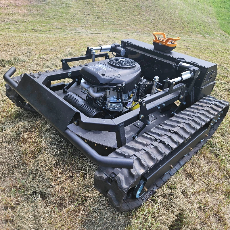 جزازة العشب المجنزرة التي يتم التحكم فيها عن بعد مع هيكل أسطواني رباعي الأشواط للاستخدام في الحديقة والحديقة والميدان #3