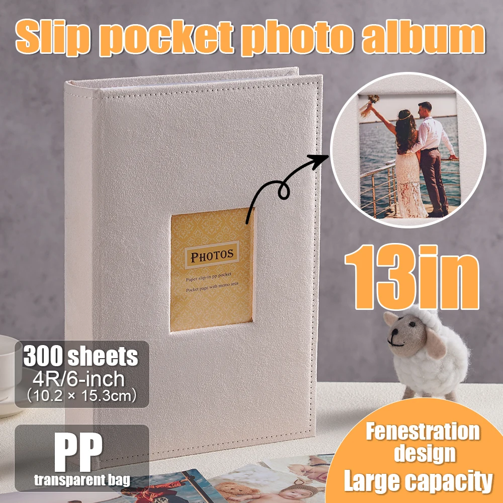 

4R6-inch photo album retro photos fabric paper core photo album postcard storage album photo album book family gift commemoraty