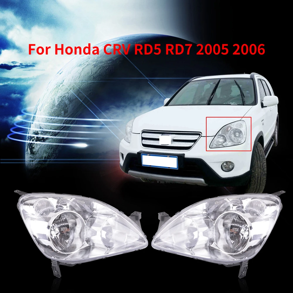 Kamshing 2PCS For Honda CRV CR-V RD5 RD7 2005 2006 Front Bumper Headlight Headlamp Head Light Head Lamp