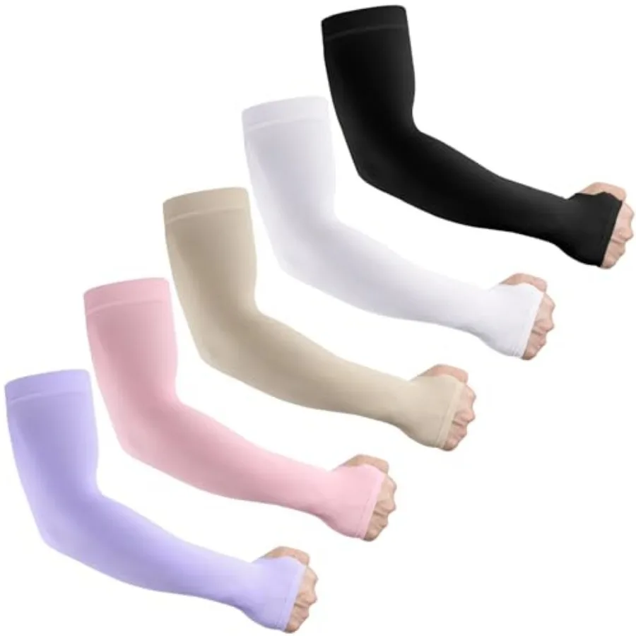 

LUOLIIL VOE Sun Protection Cooling Arm Sleeves for Men andWomen, Compression Sleeves for Football, Golf and Volleyball