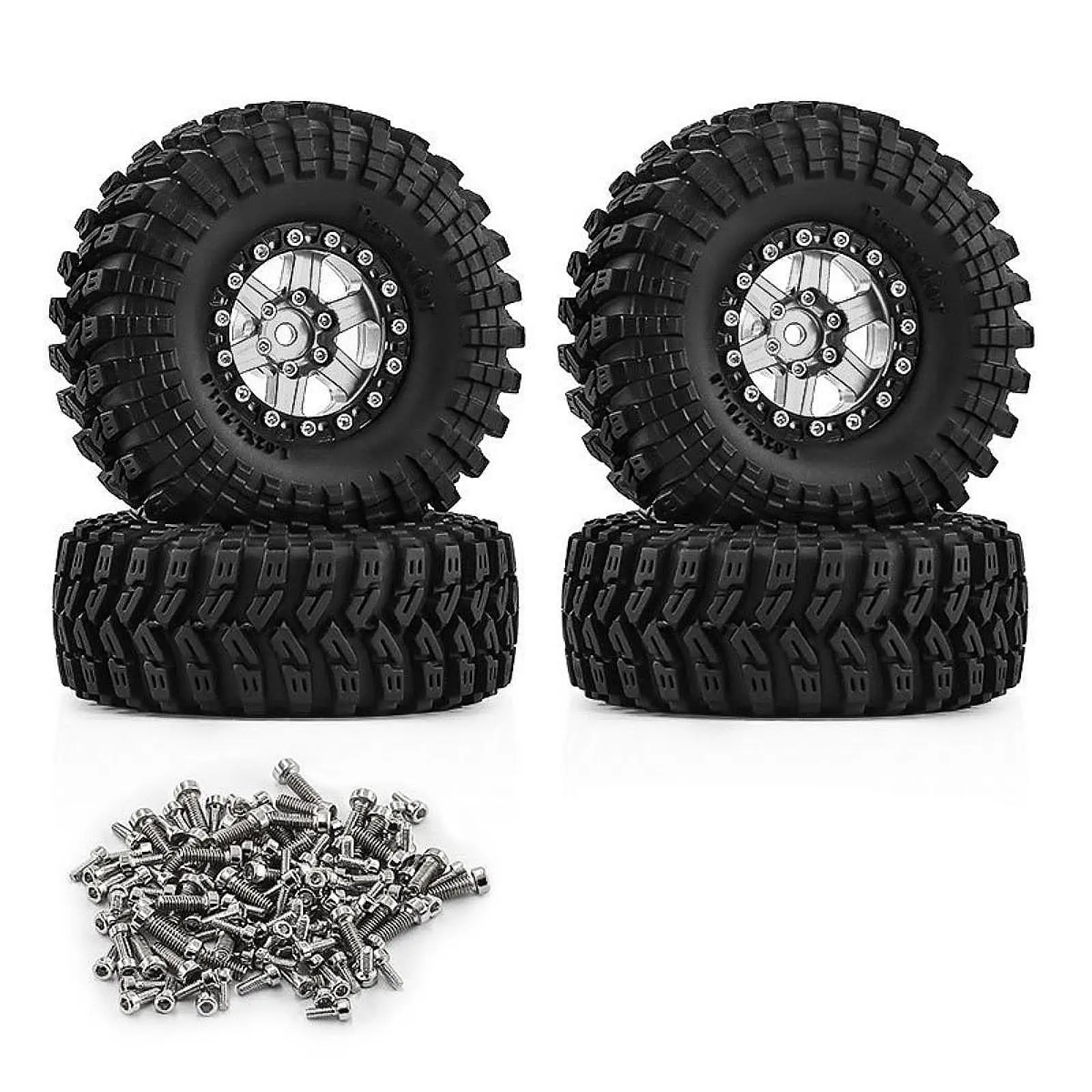 4 stuks 1/18 1/24 RC Crawler auto wielen en banden hoge prestaties stevige RC auto onderdelen vervangende accessoires voor TRX4M SCX24