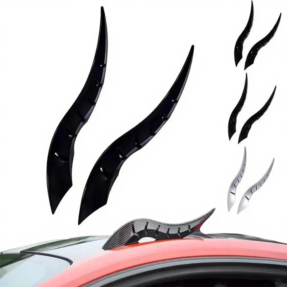 

Car Roof Dragon Horn Modification Car Roof Decoration 3D Gothic Auto Modification 2 Pcs Halloween Car Roof Decor For Car Suv