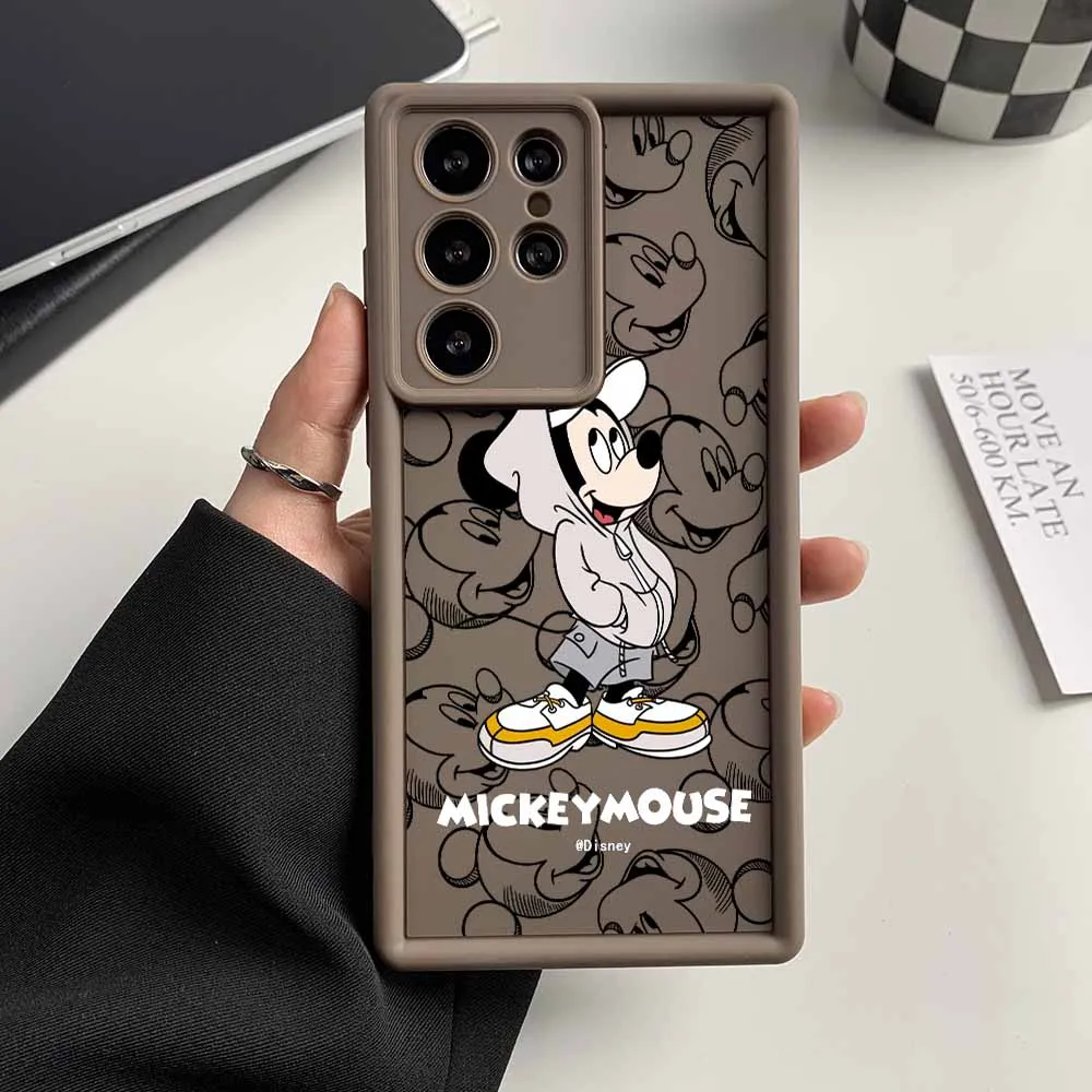 ميكي ماوس ديزني لطيف لابل آيفون 17 17Air 16 16E 15 14 13 12 Mini 11 Pro Max العين سلم جراب هاتف