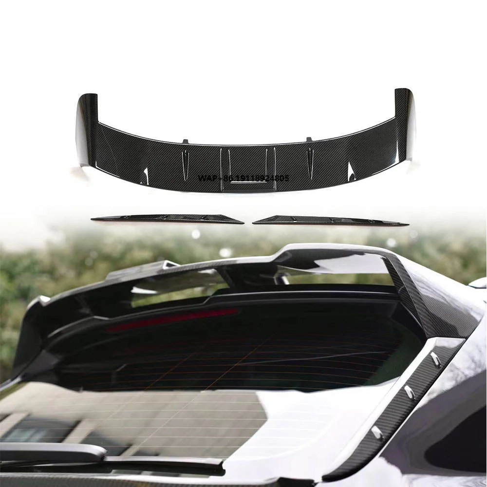 

Dry Pure RS6 Carbon Fiber Rear Roof Spoiler Wing for-AUDI RS6 Avant C8 2019-2021