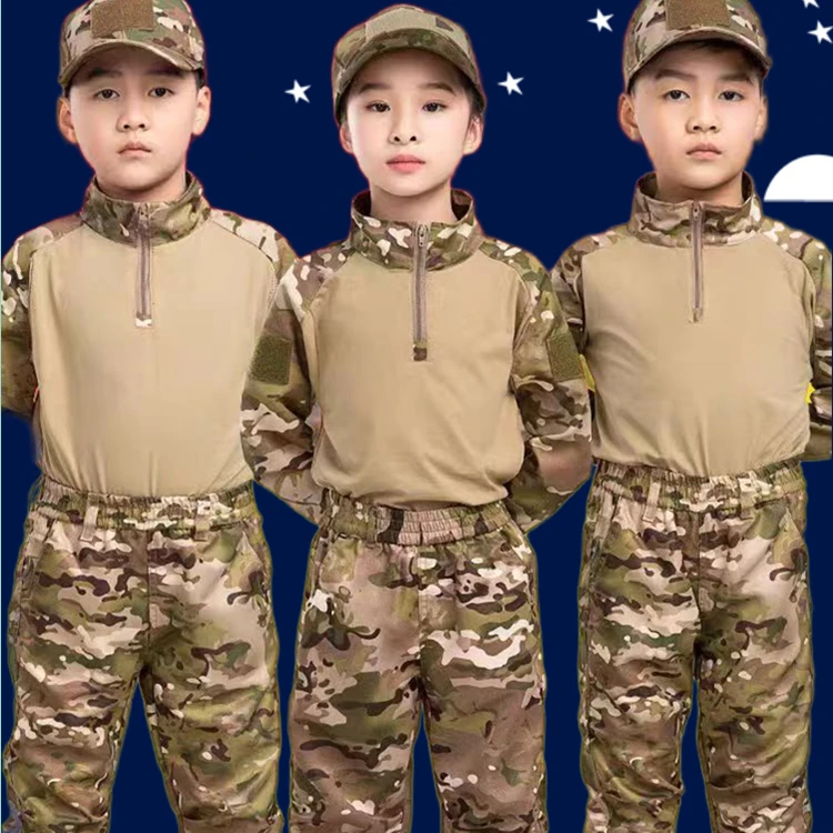 Boys  Tactical  Uniform Hunting Clothing Sets Children Airsoft Camouflage Suits Hiking Training Outdoor Parent-child