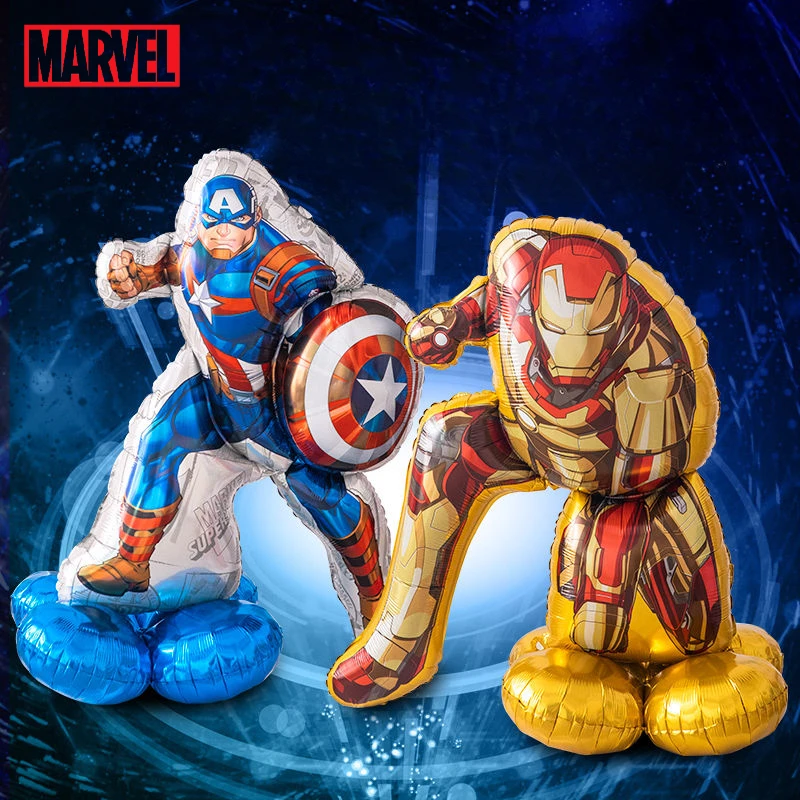 Marvel Children's 3D Large Cartoon Aluminum Film Birthday Decorations Iron Man Creative Party Party Dressing Props Personality