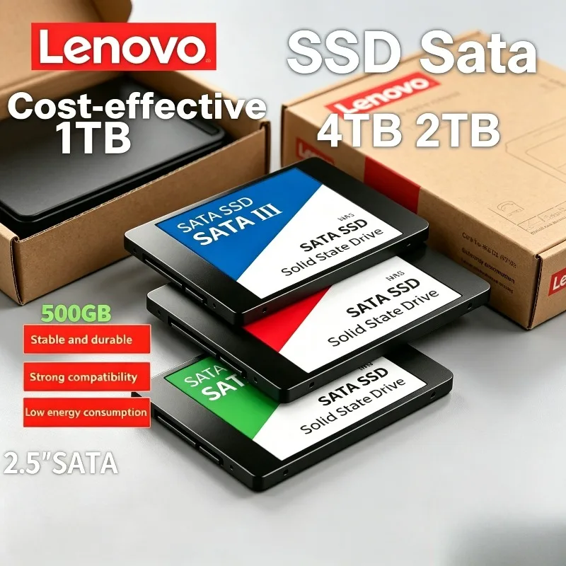 

Lenovo Portable External SSD SATA3 For Laptop Notebook Computer 1TB 2TB 4TB Interface Solid State Hard Drive