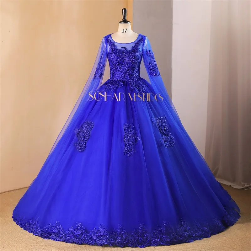 Sonhar-Vestidos de quinceañera con capa para mujer, traje clásico de noche, Color personalizado con foto Real, otoño, 2024