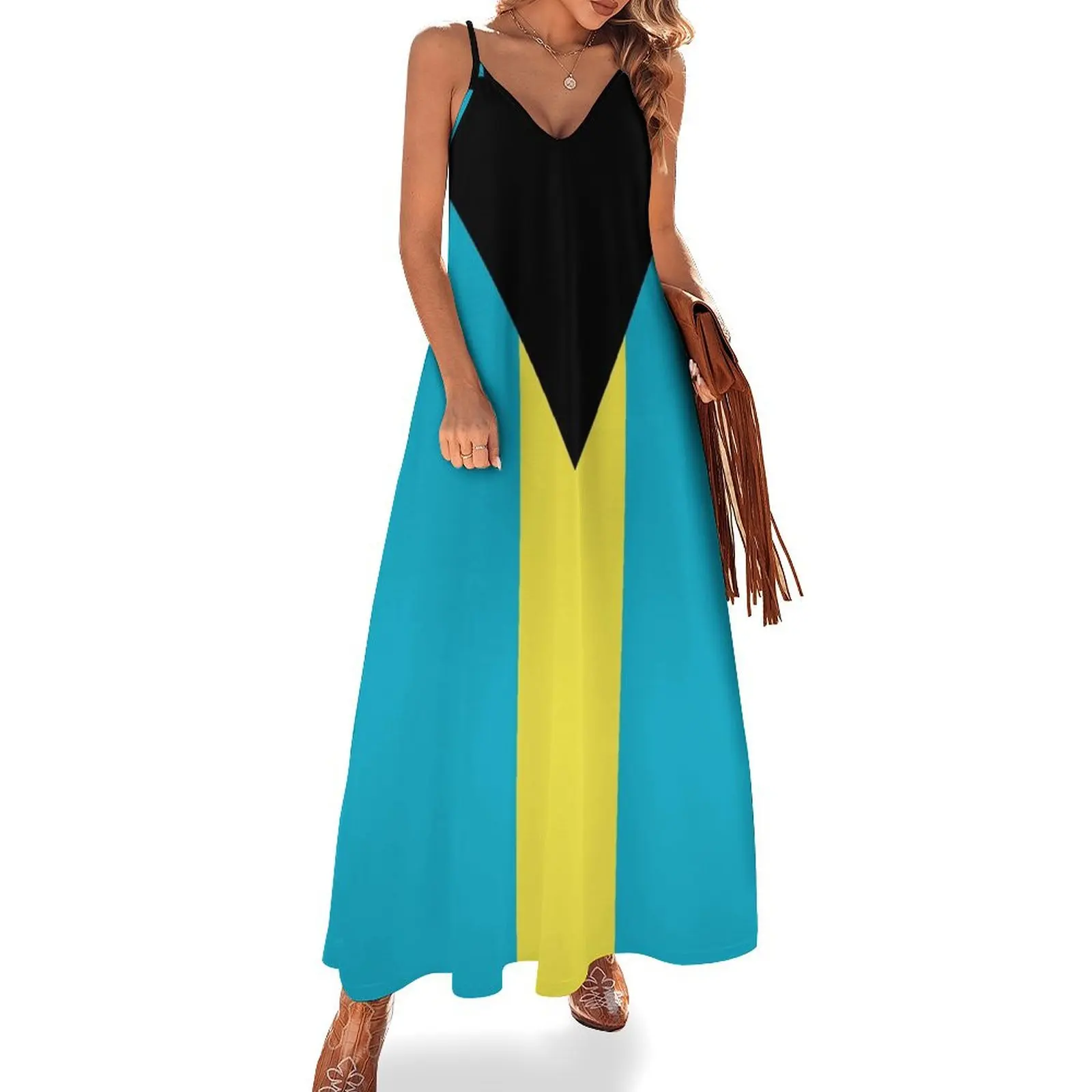 

Bahamas National Flag Sleeveless Dress elegant dress dresses summer Clothing female