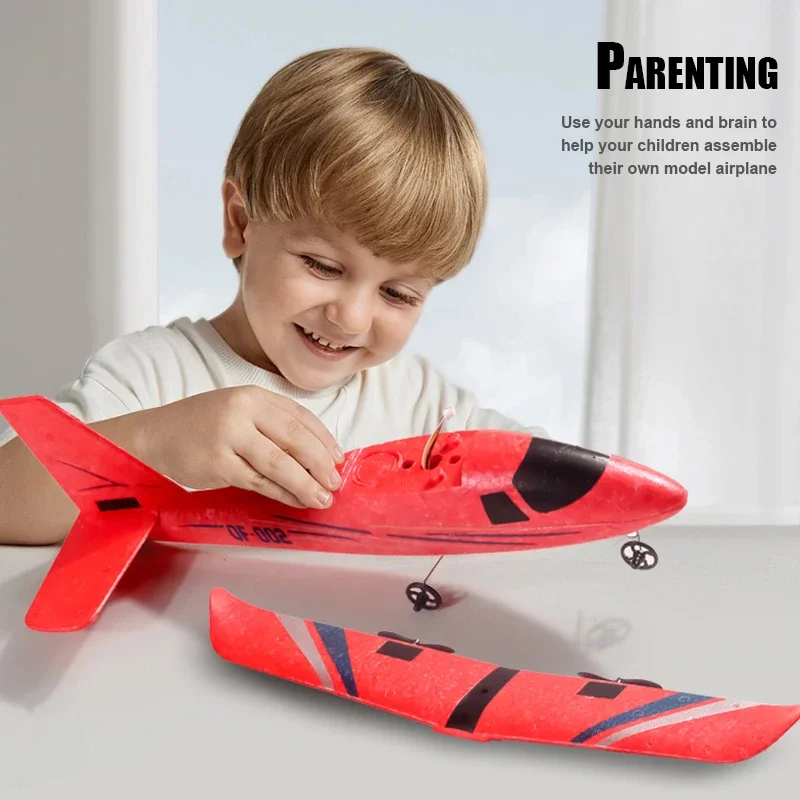 QF002 Rc Plane Glider 2.4G 2Ch Hand Throwing Epp Foam Fixed Wings Aircraft Remote Control Airplane Figher Toys for Boys Children