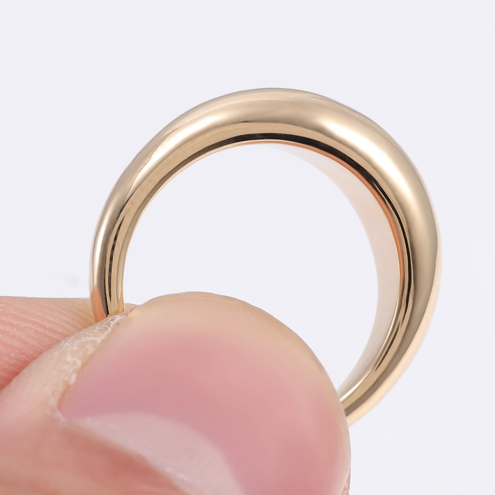 Provence Shiny Ring for Men 18KGold Gradient band Minimalist Punk Wedding Parties Engagements Jewelry Personalized Custom