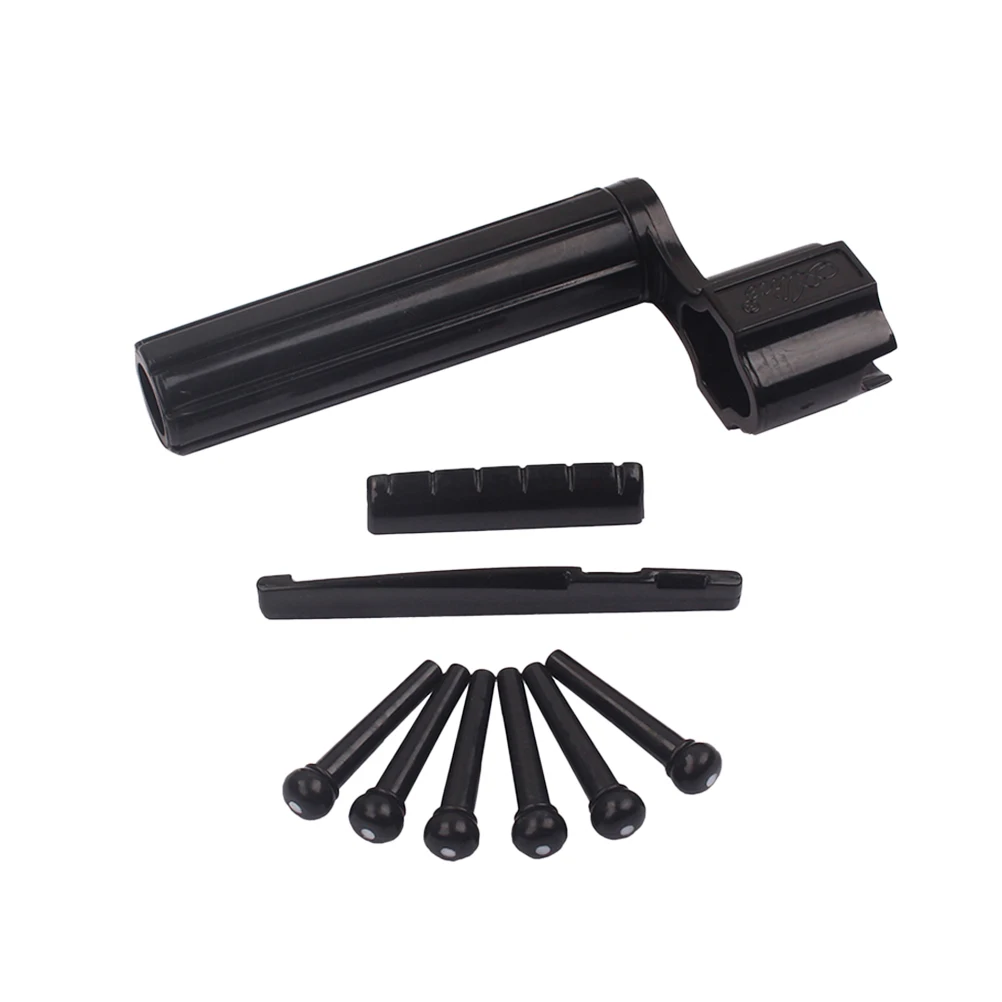 

Plastic Guitar Nut Saddle Replacement Set Easy to Cut for Better Sound Durable Guitar Accessory Saddle Nut Kit