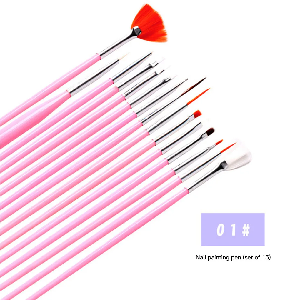10 stuks manicure puntboor pennenset nail art penseelset draagbaar polijsten manicure tool
