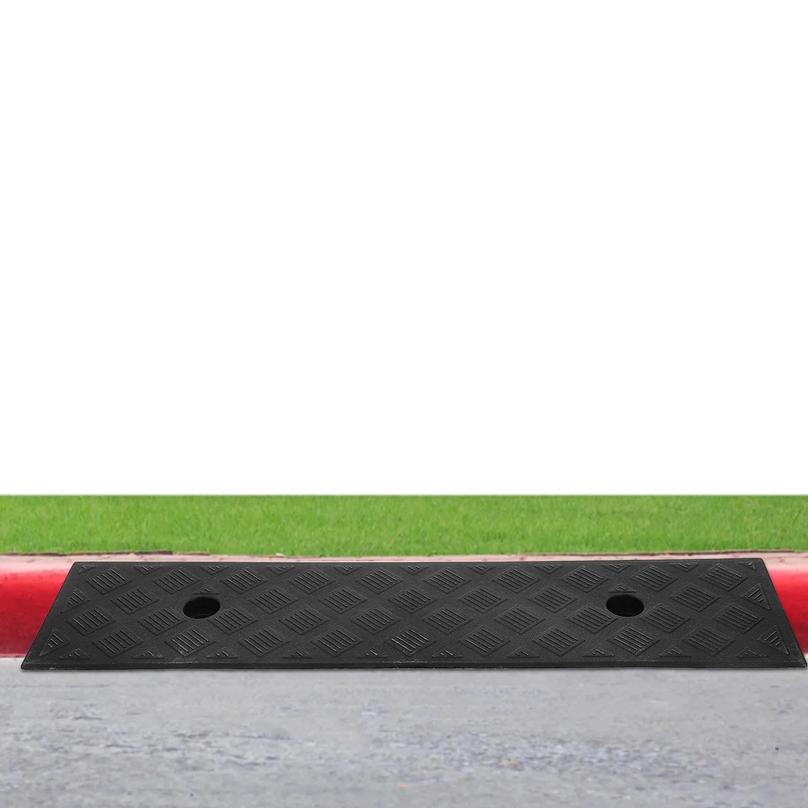 

2pcs Black Plastic Ramps for Home Entrance Doorways Durable Antislip Design Easy Installation Multi Functional Use