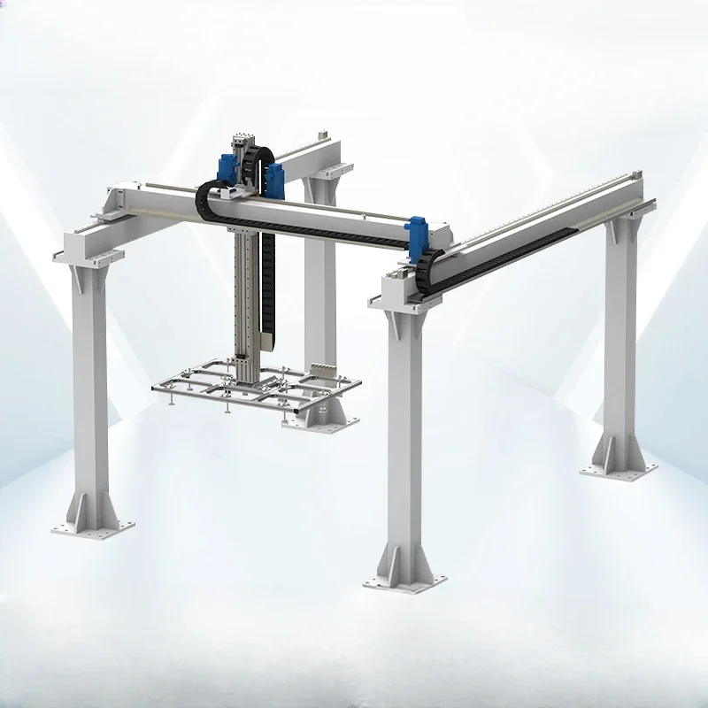 Numerical control lathe automatic grabbing and loading truss manipulator heavy gantry truss rack