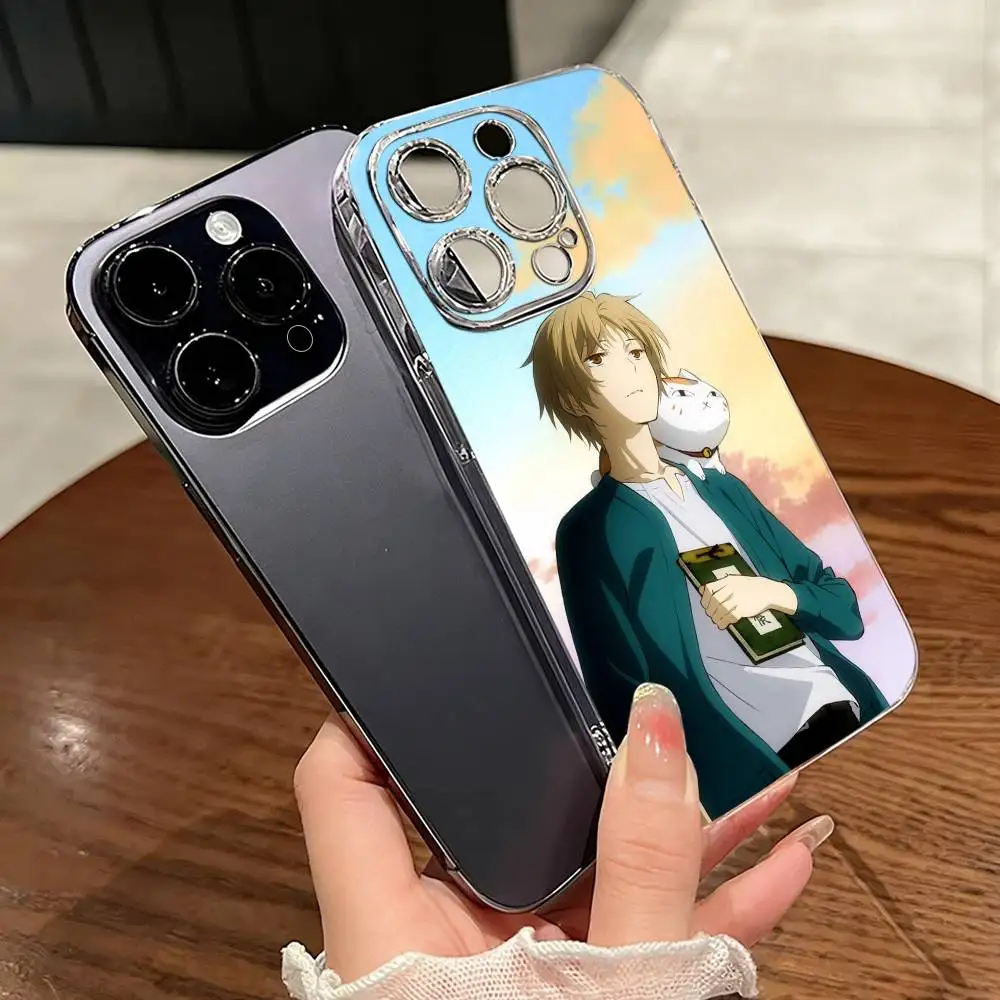 

Natsume Y-yuujinchou Nyanko Phone Case Transparent Silicone Soft For iPhone 17 16 15 14 13 12 11 Mini Pro Max Plus