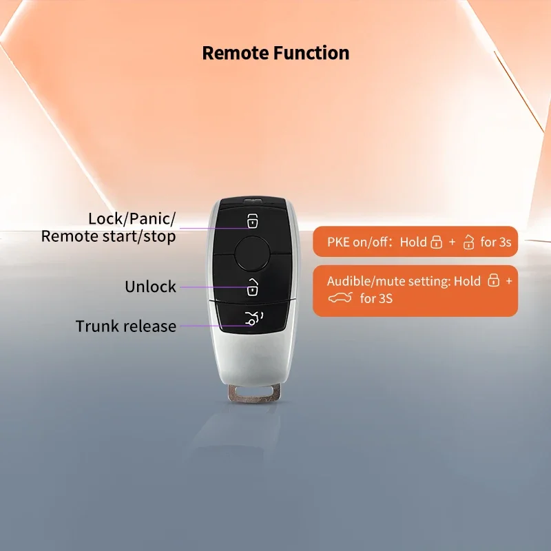 EASYGUARD شبه التوصيل اللعب إنذار سيارة صالح ل 15-18 بنز C الفئة W205 / 16-19 GLC SUV X253 / 14-17 S الفئة W222 دخول بدون مفتاح #4