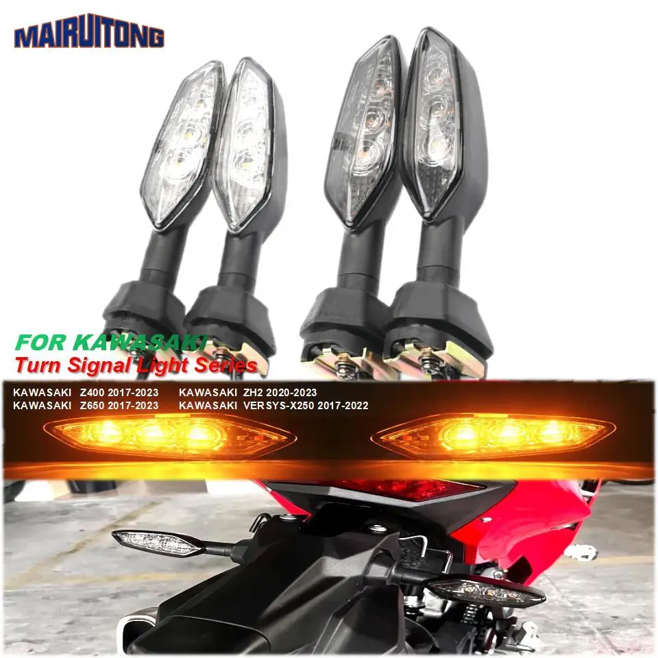 LED Turn Signal For KAWASAKI Z400 Z900 Z650 Z1000 Z125 Z250 Z300 Z800 Z750 Motorcycle Front and Rear Flasher Directional Lights