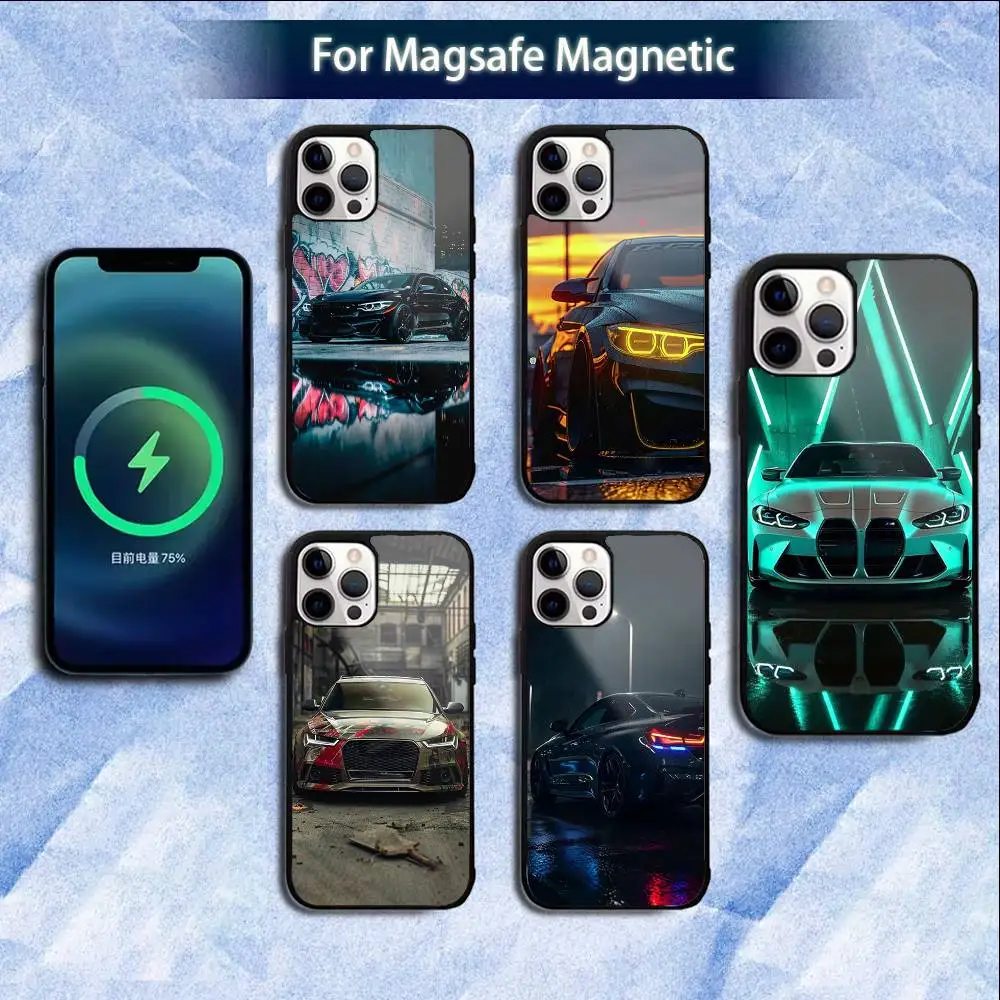 

Black White for B-BMW Phone Case For iPhone 16e,16,15,14,13,12,11,Plus,Pro,Max,Mini Magsafe Magnetic Wireless Charging