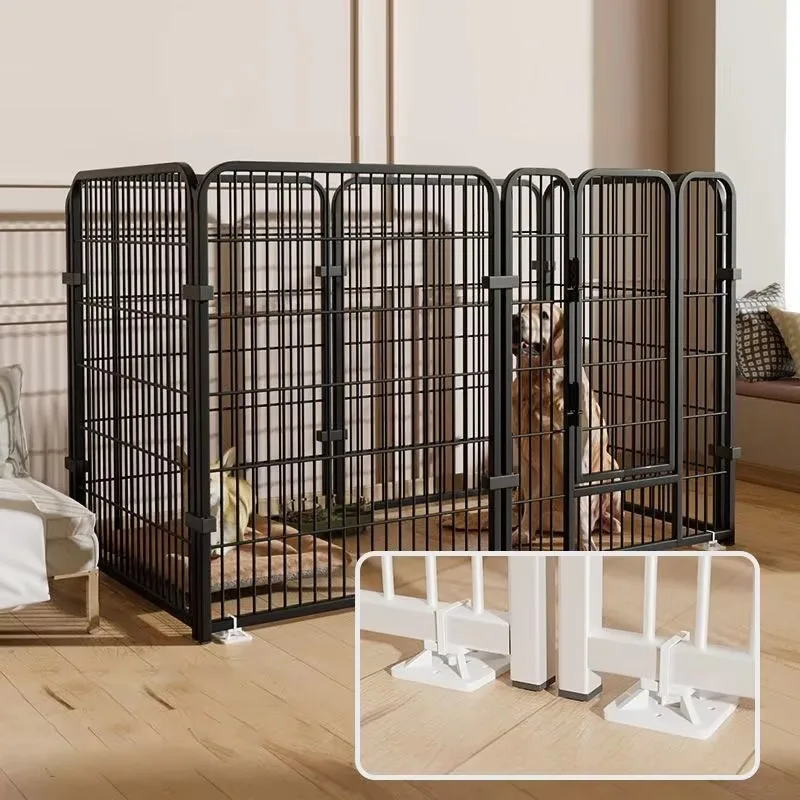 Factory Outlet Heavy Duty Cage Pet Dog Cat Barrier Fence Exercise Octagonal Metal Dog Fence Outdoor Enclosure Airy Portable