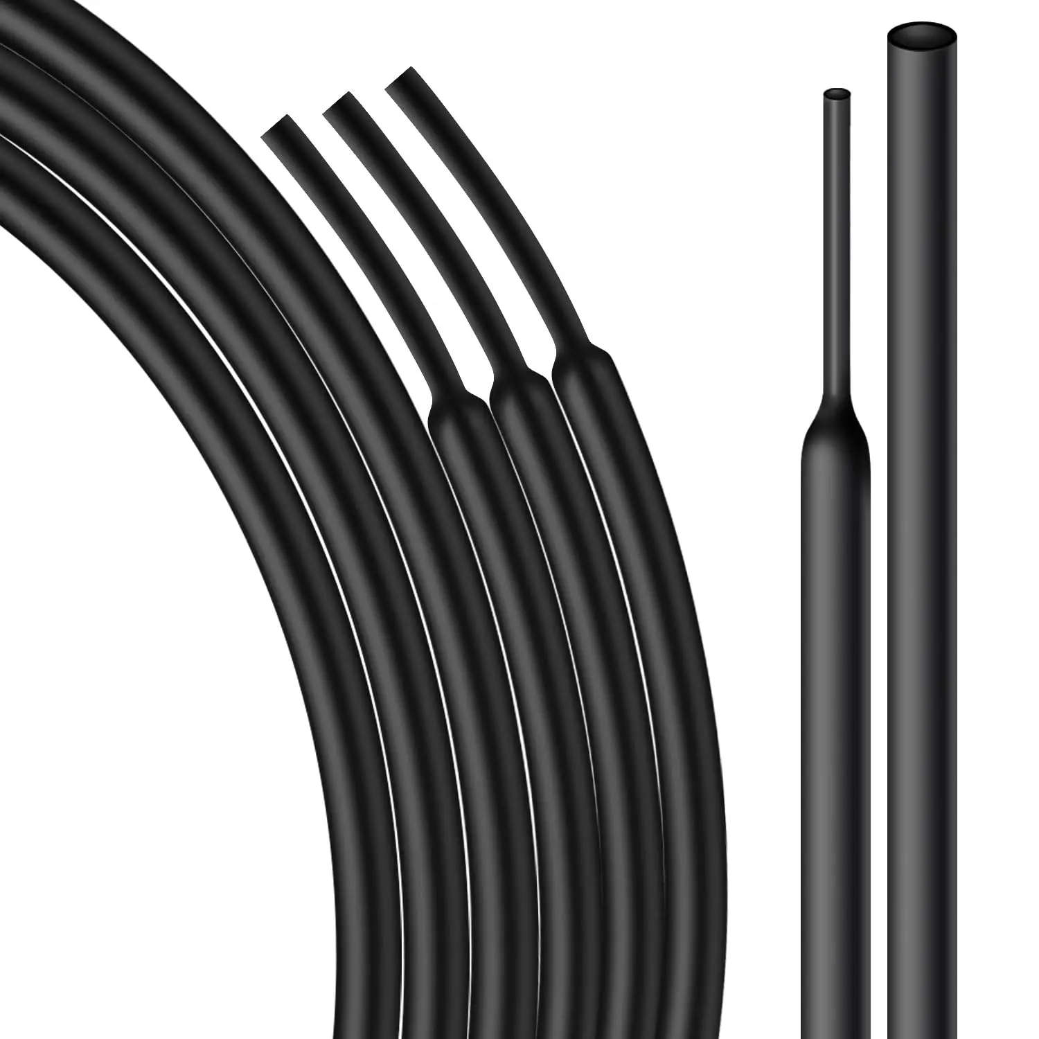Tubes thermorétractables en fil de Φ1.6mm à Φ64m, rapport 3:1, doublés adhésifs noirs, Tubes thermorétractables électriques industriels étanches