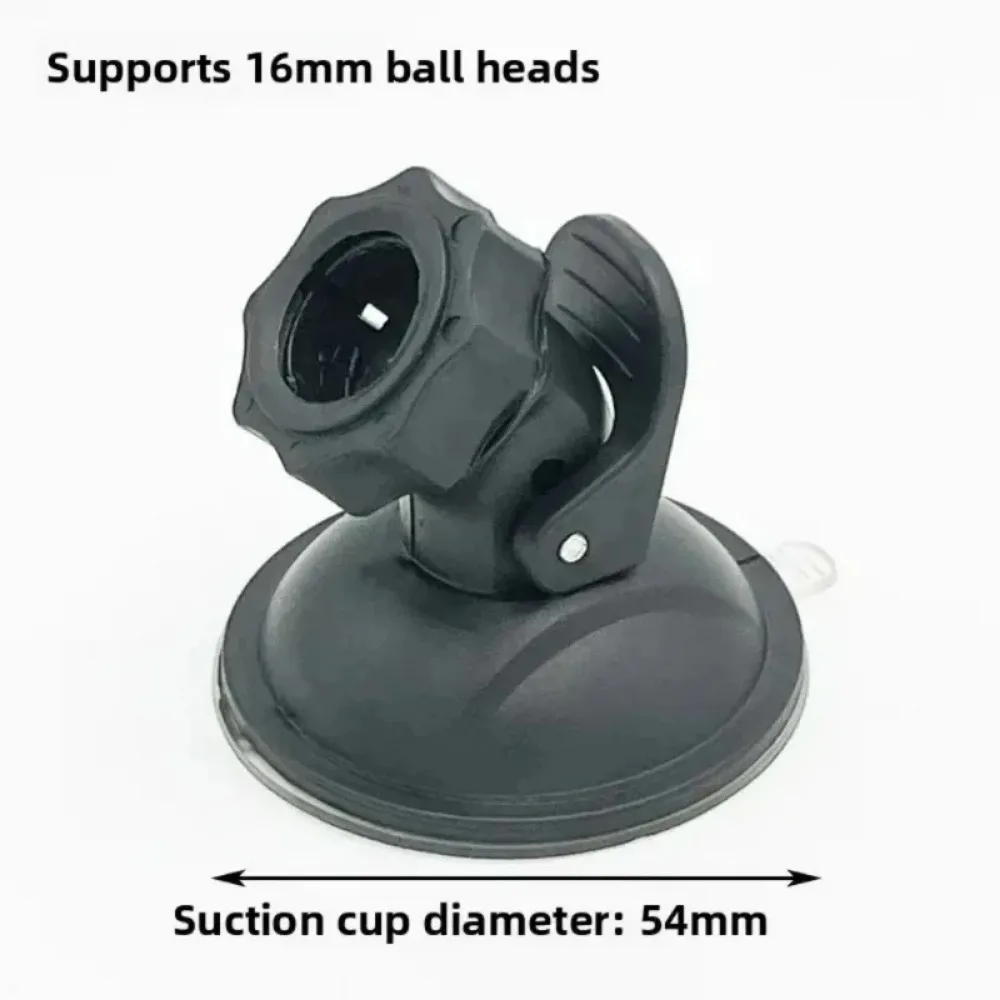 High Suction Cup Mount Base, 15-16mm Ball Head Compatible, for Car Dash Camera Phone Holder, Glass Tile Use