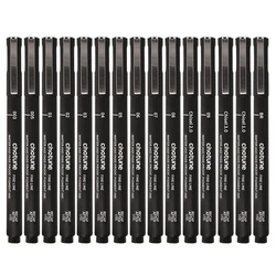 3/15Tip Black Pigment Micro-Pen Fineliner Ink Pens,Drawing Artist Illustration Pens Multiliner for Sketching Anime Manga Design