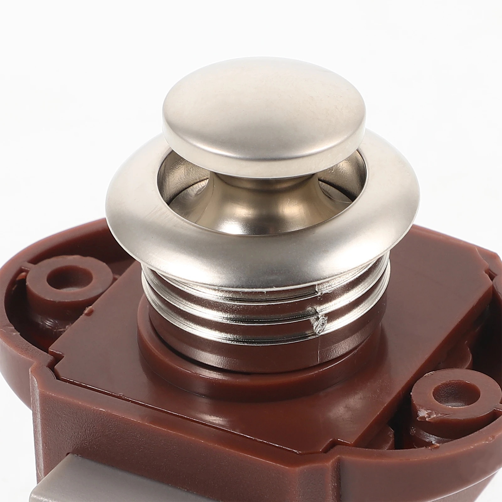 

Push Button Cabinet Lock Rv Motorhome Camper Zinc Alloy Drawer Latch Keyless Door Catch For Caravan Furniture Storage
