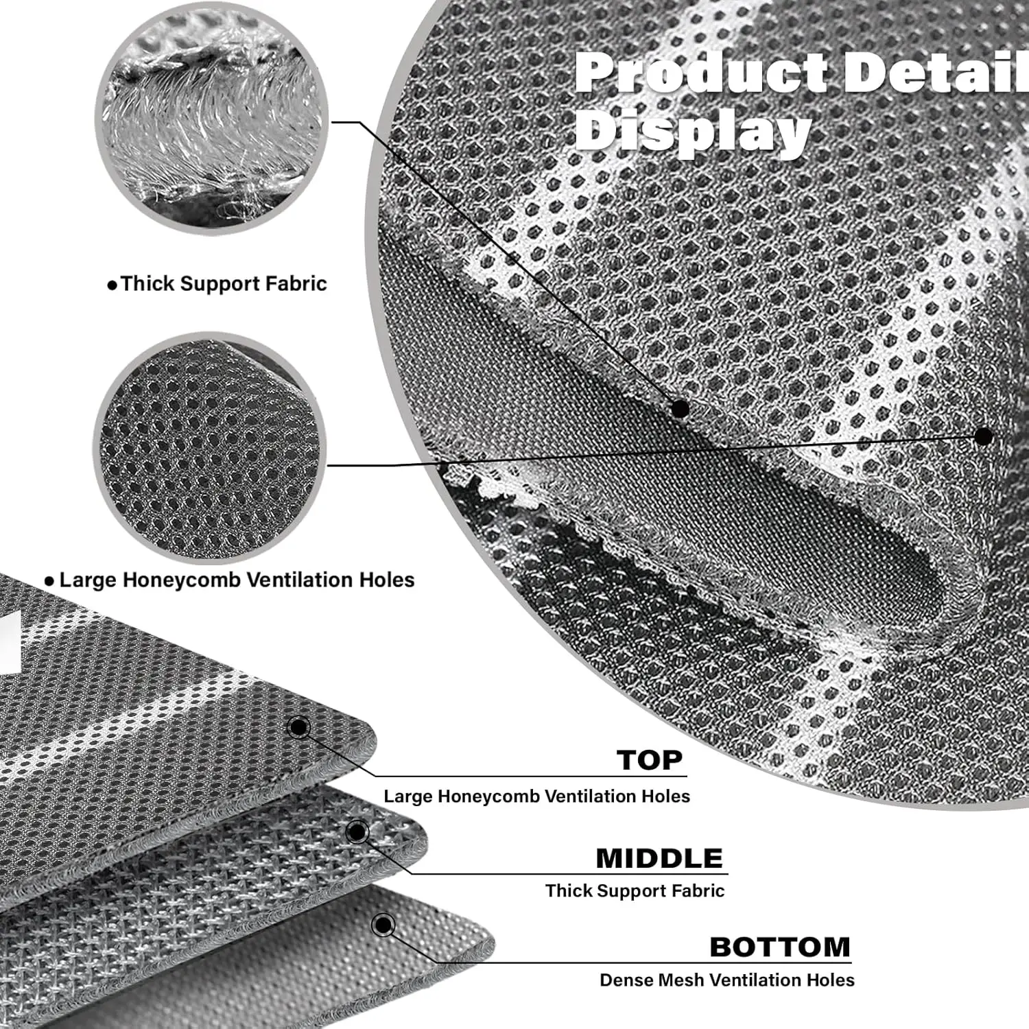 Sob o colchão Underlay com Meshfiber respirável, Cuttable sob o colchão, Ventilação Arch-Flow