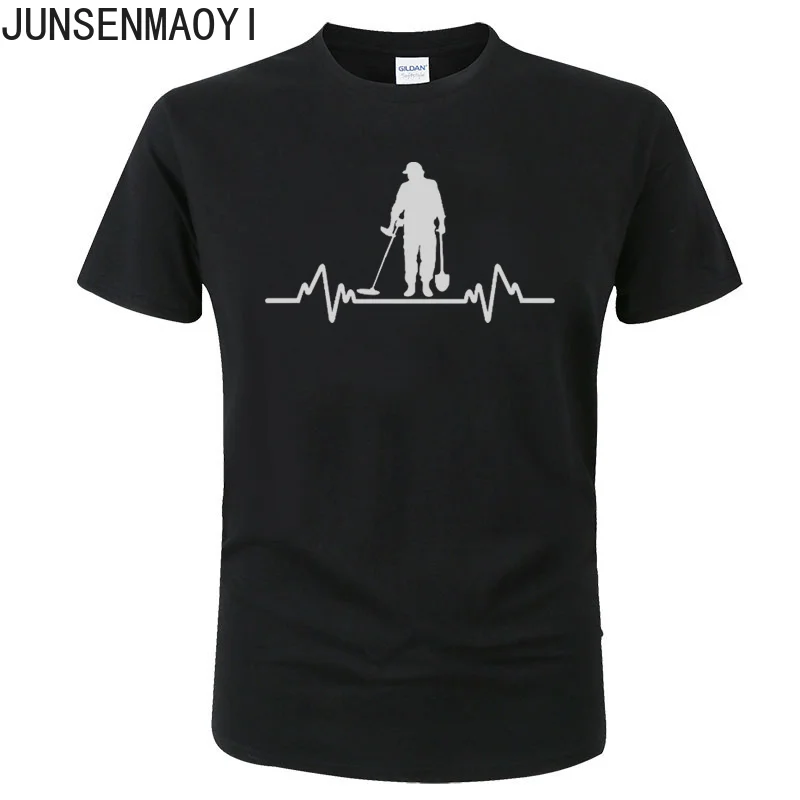 New Metal Detector Heartbeat Detectorist T-Shirt cotton Casual tshirt men Short Sleeve O-Neck summer fashion T Shirt Plus Size