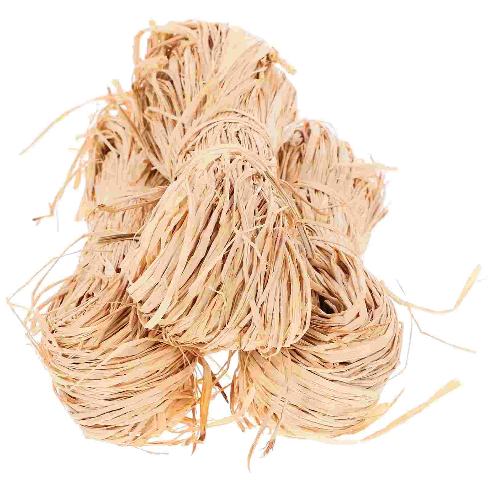 Natural Raffia Ribbon for Embrulho, Rustic Basket Weaving Supplies, Flores Recheio Artesanato, 3 Pacotes