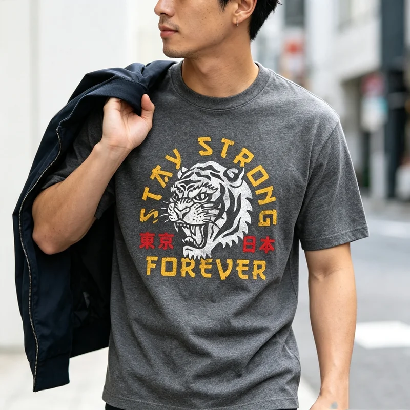 Vintage Tiger Graphic T Shirt  Retro  Cotton Short Sleeve Unisex Streetwear Tee Ideal Gift for Motivation Enthusiasts Y2k Top