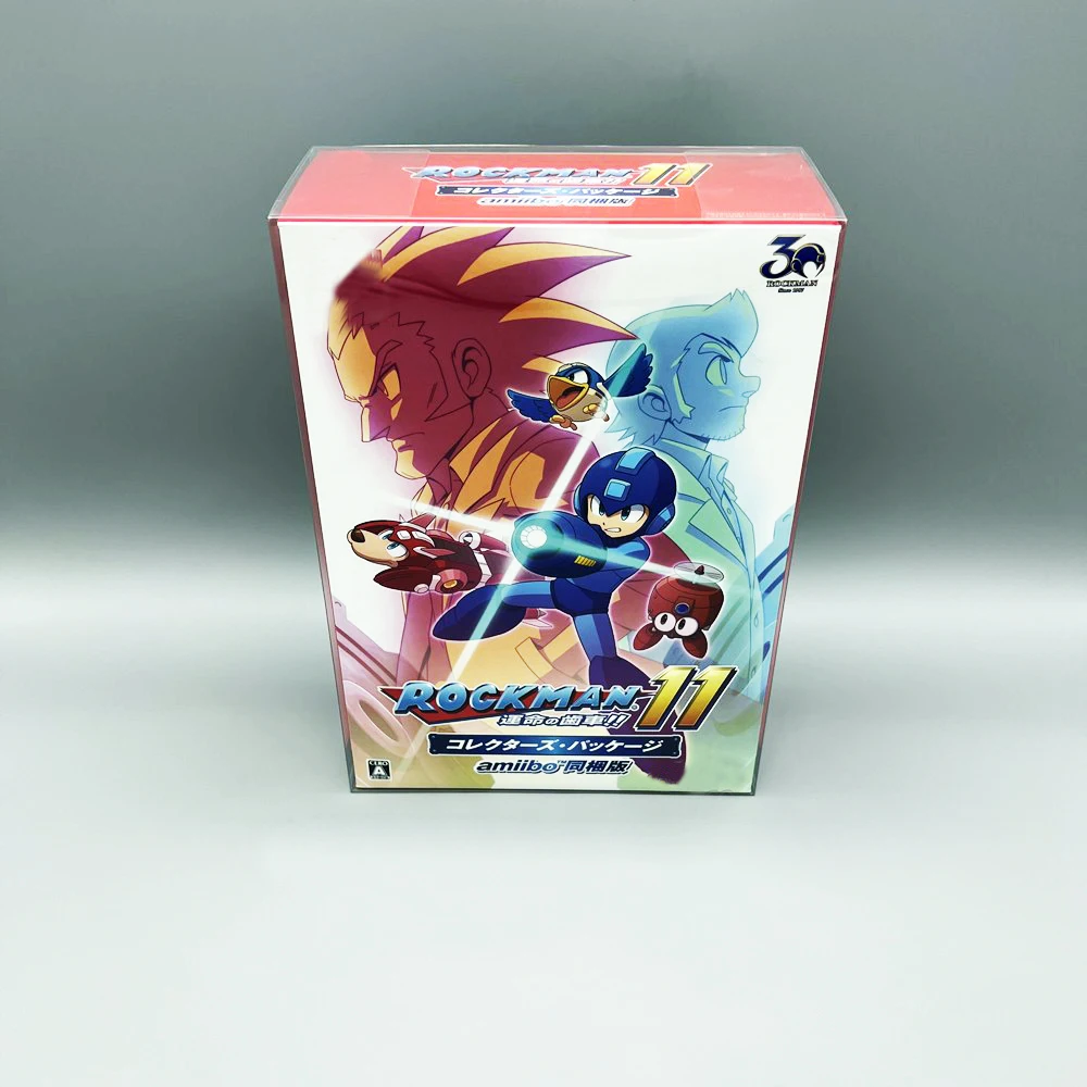 1 Box Protector For NS Mega Man 11: Gears of Destiny! Collector's Package with amiibo  Clear Display Case Collect Box