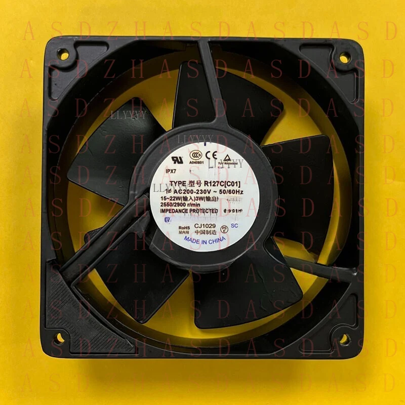Z  FOR  ROYAL FAN TYPE R127C(C01) AC200-230V 15-22W 12CM High Temperature Cooling Fan