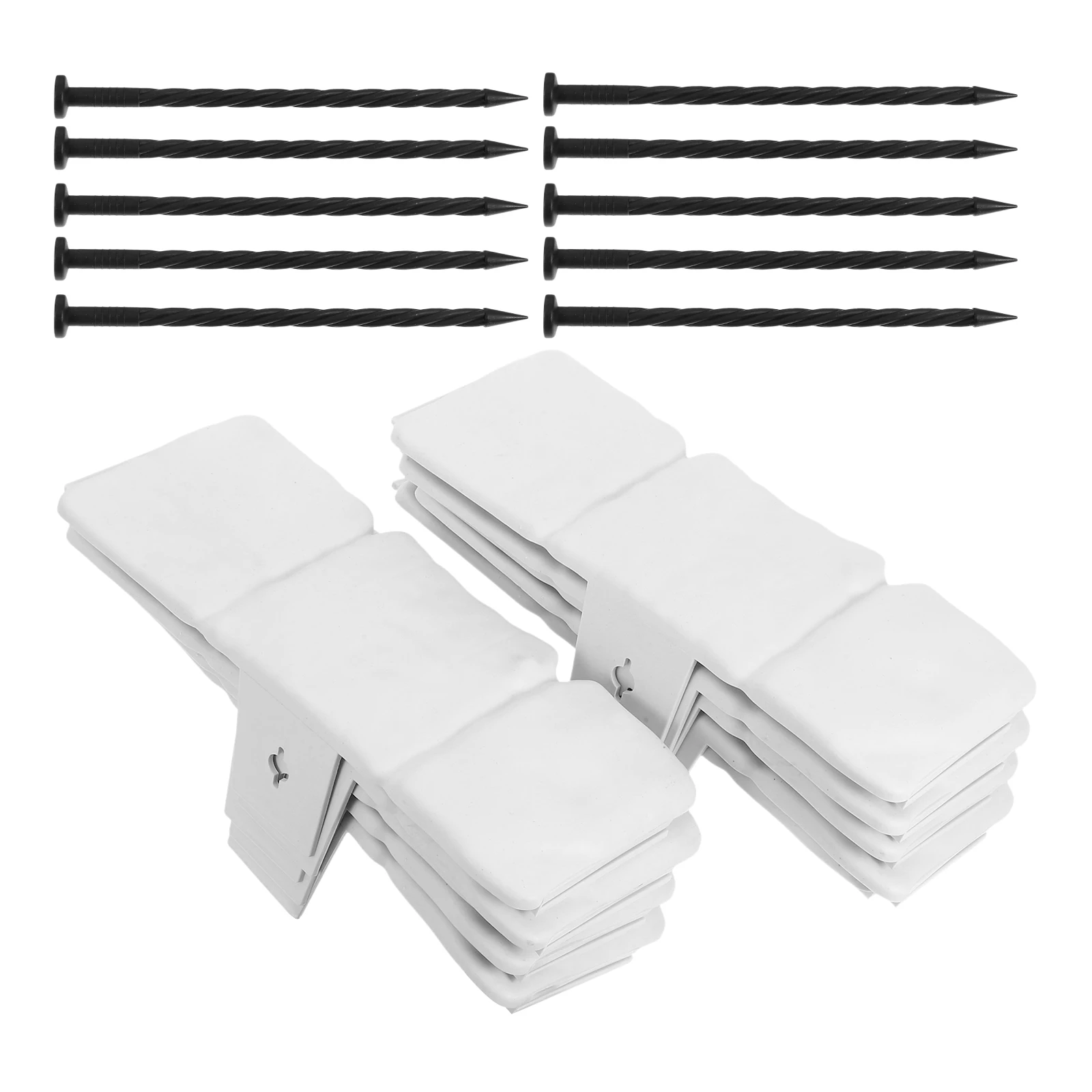 

10pcs Garden Border Edging Fence Landscape Bordering Plastic Lawn Boarding Decorative Flower Bed Farm Pathway Villa Weather